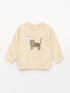 LC Waikiki Crew Neck Long Sleeve Printed Baby Girl Sweatshirt 2 Pieces